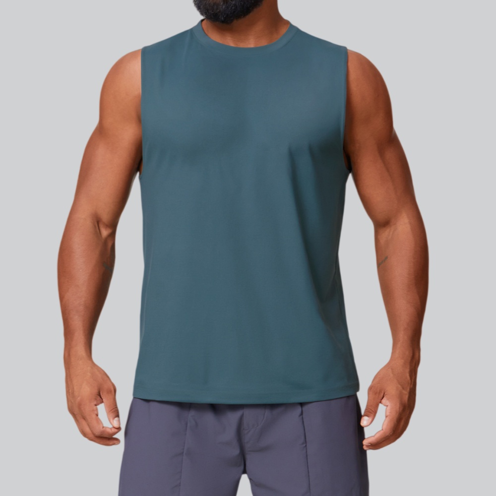 เสื้อกล้ามฟิตเนสผู้ชาย สีพื้น  - Tank Top Muscle บทวิจารณ์และราคา